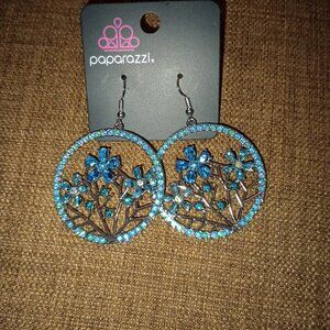 Blue Floral Earrings